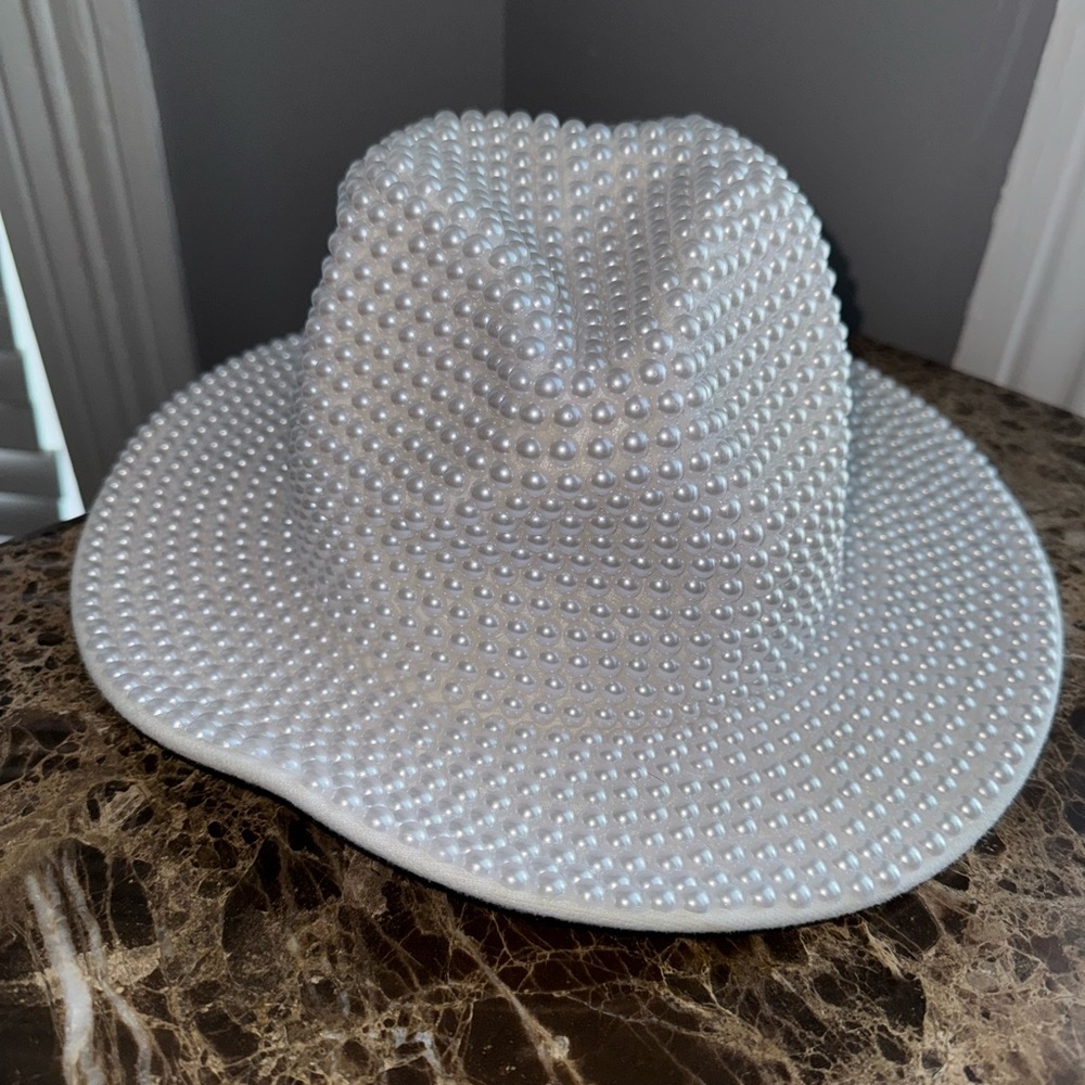 Pearl adorned hat